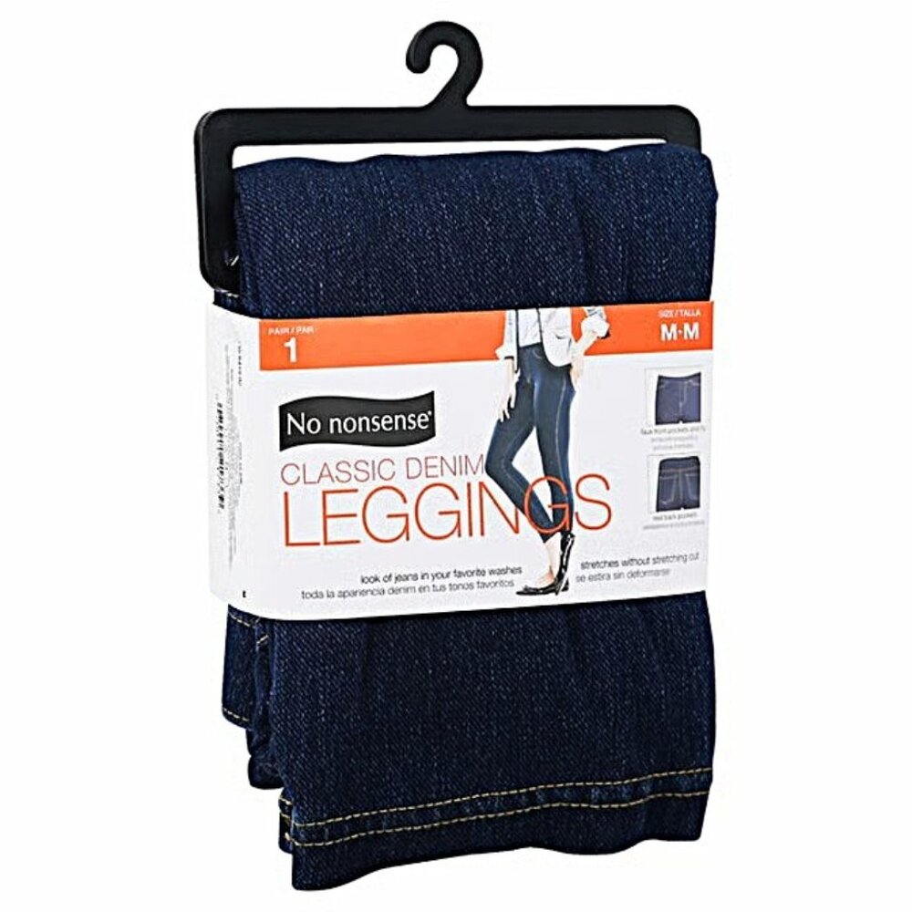 No Nonsense Women’s Classic Denim Leggings for Women Jeans Size M/M